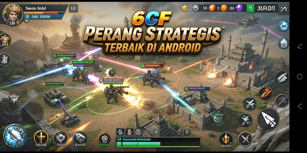 Screenshot gameplay 6CF menampilkan aksi seru di medan perang.
