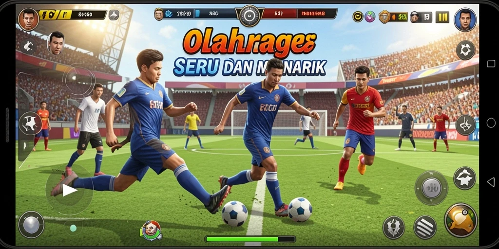 Screenshot gameplay 8180 menampilkan aksi olahraga yang mendebarkan.