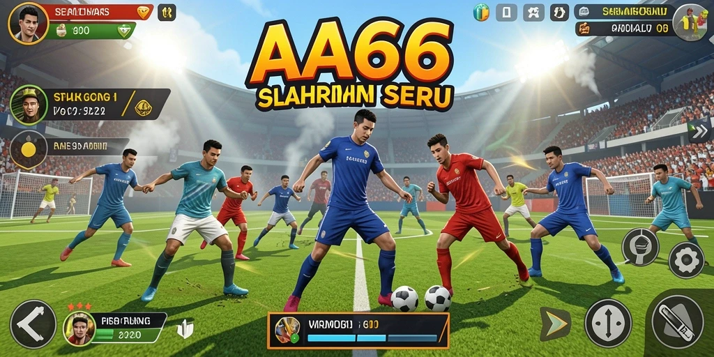 Tampilan aksi seru dalam gameplay AA666 yang penuh olahraga.