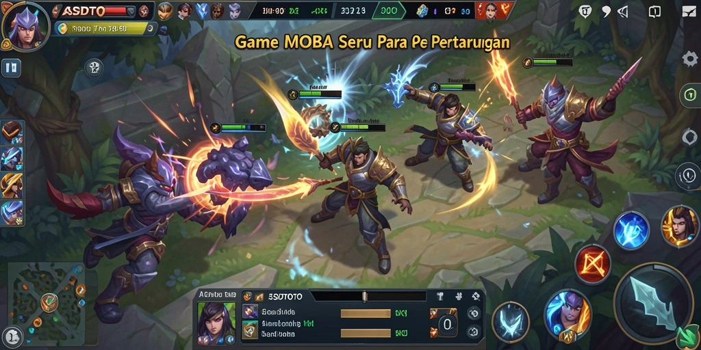 Screenshot gameplay ASDTOTO menunjukkan pertempuran epik dan karakter yang dinamis.
