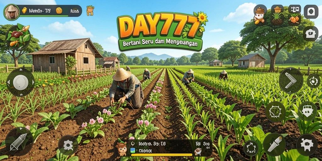 Tampilan gameplay seru dari DAY777 yang penuh warna dan interaksi.