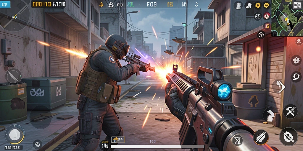 Gameplay F08 menampilkan pertempuran seru dengan grafis menawan.