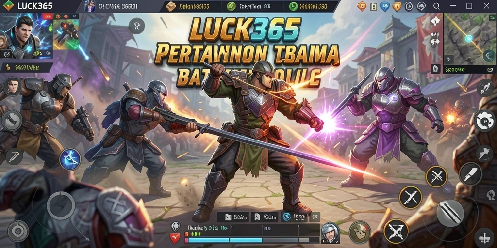 Tampilan gameplay seru dari LUCK365 dalam pertandingan Battle Royale.