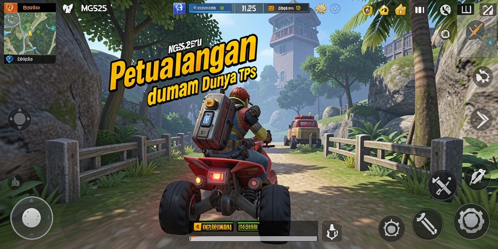 Screenshot gameplay MG525 dengan aksi tembak-menembak yang seru.
