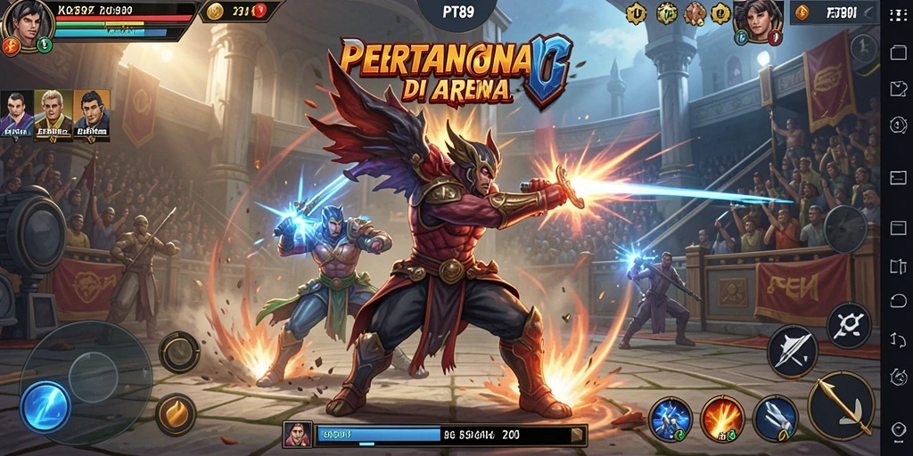 Gameplay PT89 dengan pertarungan epik dan karakter seru.