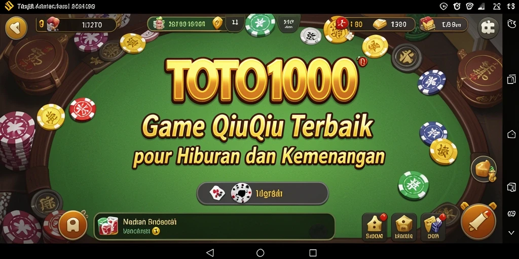Tampilan gameplay TOTO1000 dengan suasana QiuQiu yang menarik.