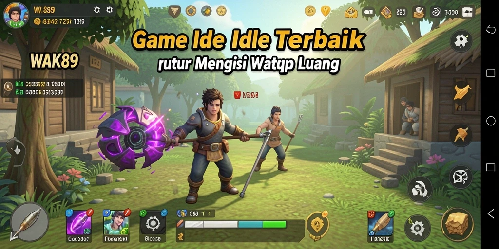 Tampilan gameplay Idle WAK89 yang menawan dan mudah dipahami.